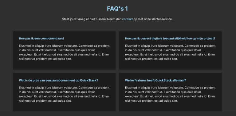 FAQ component 1